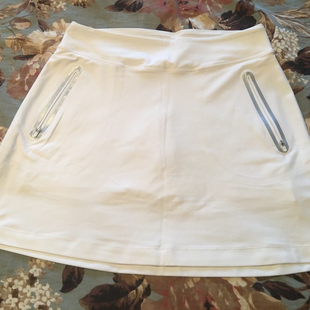 White Nike DriFit Golf Skort